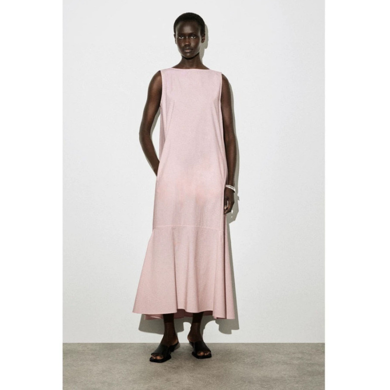 Cos Style Women's Clothing Mall Same Style Standard Fit Mid-Length Dress for Women Pink 2026 Summer New Arrival