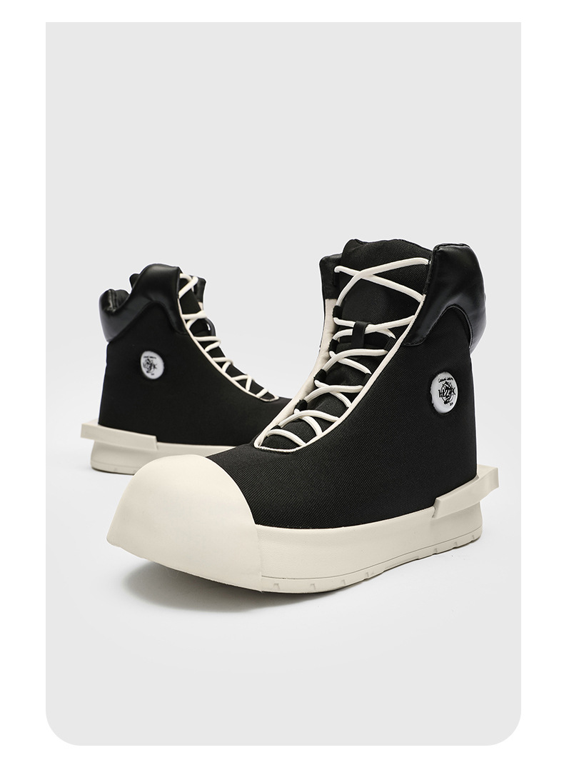 Pantofi sport casual pentru bărbați, cu talpă groasă, din pânză, cu aspect de înălțime, 2025, model nișă, cu design cu cap mare, pentru stradă, model high-end, X227_voghion.com