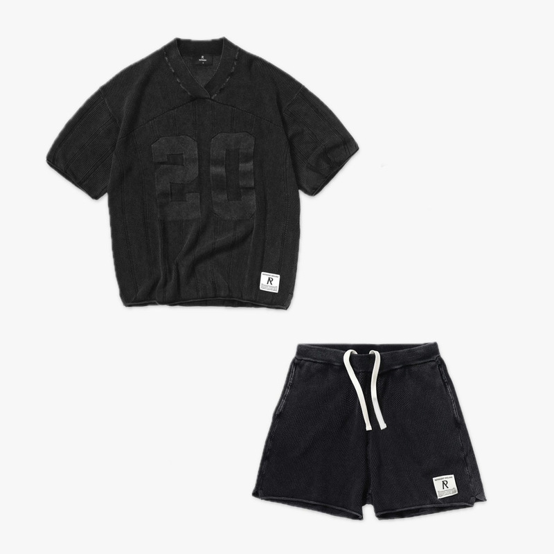 26FW Summer High Street American Retro Football Stone Washed Mesh Knit Shorts Men's Casual Pants Set Trendy 26FW Summer High Street American Retro Football Stone Washed Mesh Knit Shorts Men's Casual Pants Set Trendy
