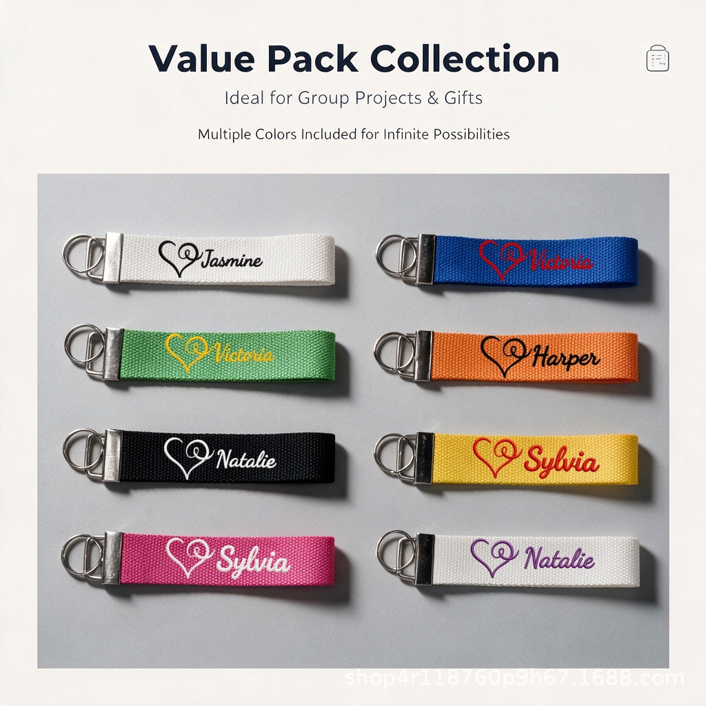 Etsy cross-border pod colorful luggage strap, embroidered custom logo luggage strap, luggage ribbon, luggage strap