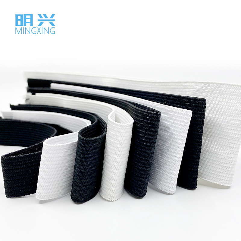 White knitted elastic trousers, wholesale, on elastic band