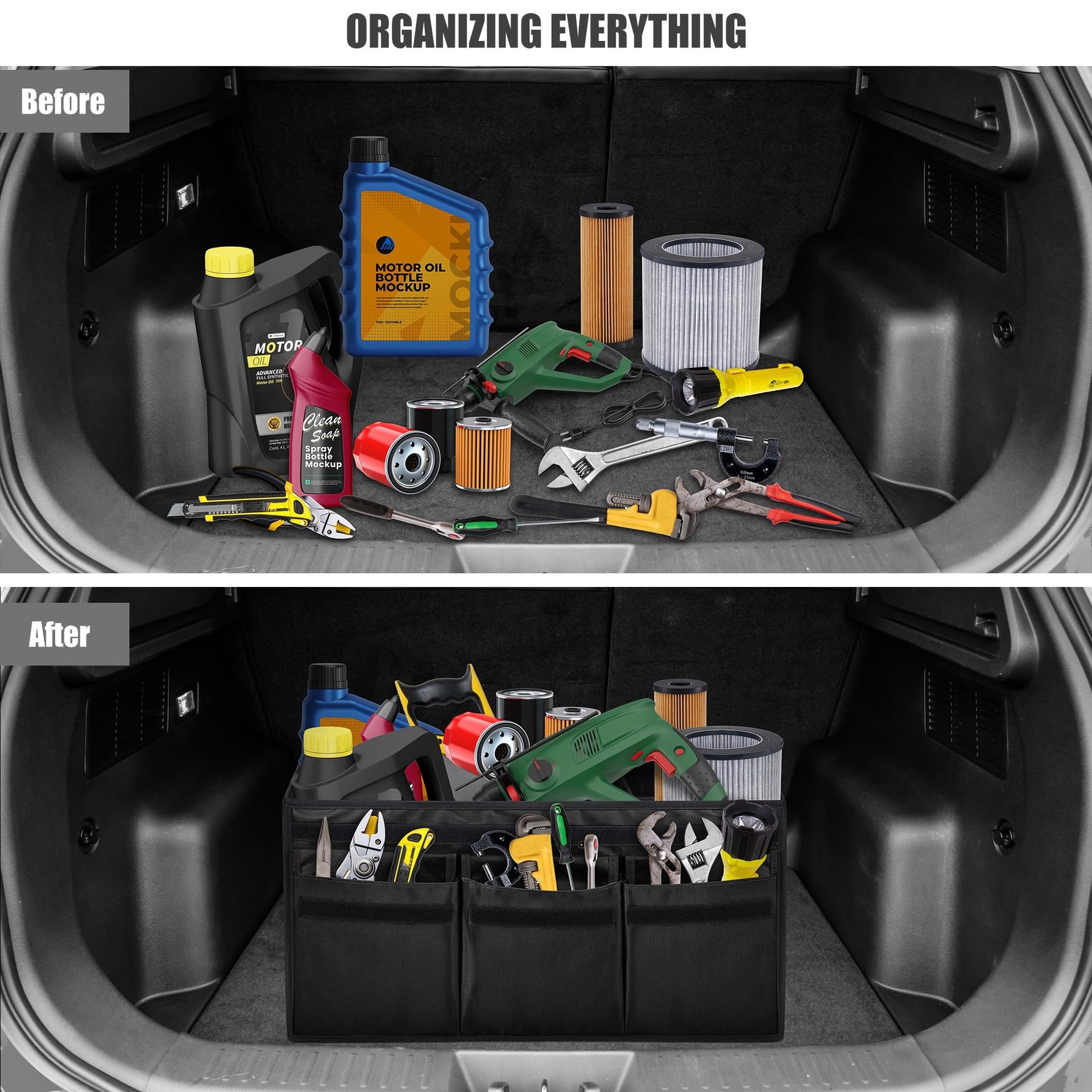 Storage Box Multi-Functional Foldable Tool Bag Car Trunk Miscellaneous Organizer_voghion.com