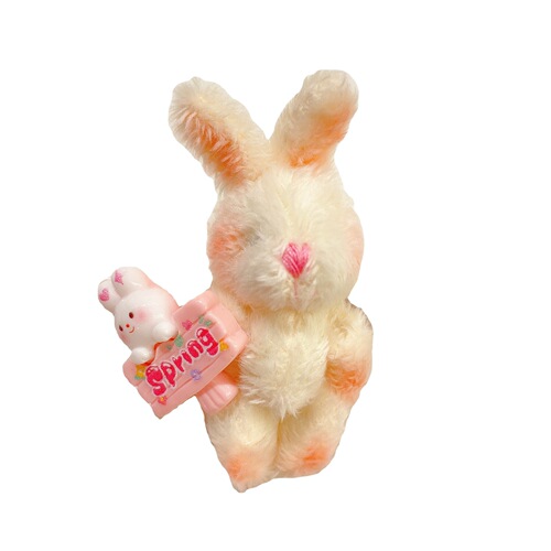 Creative hand-made bunny mobile phone rope pendant cute doll keychain plush doll claw machine jewelry wholesale
