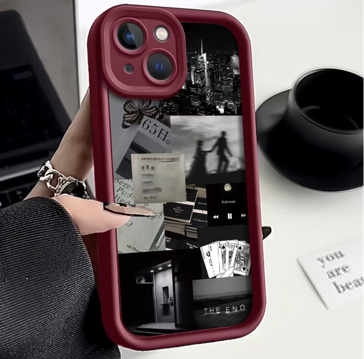 Funda para teléfono móvil iphone16 de estilo europeo y americano Apple 15promax nuevo 14pro anti-caída 13/12 personalidad 11