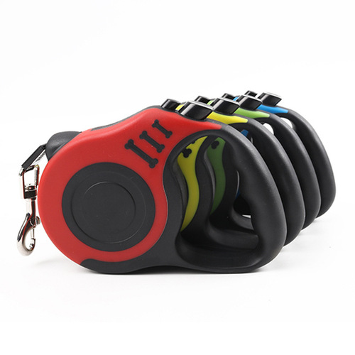 Cross-border direct supply of pet leashes, large and small bone printed dog leashes, dog automatic retractable tractors