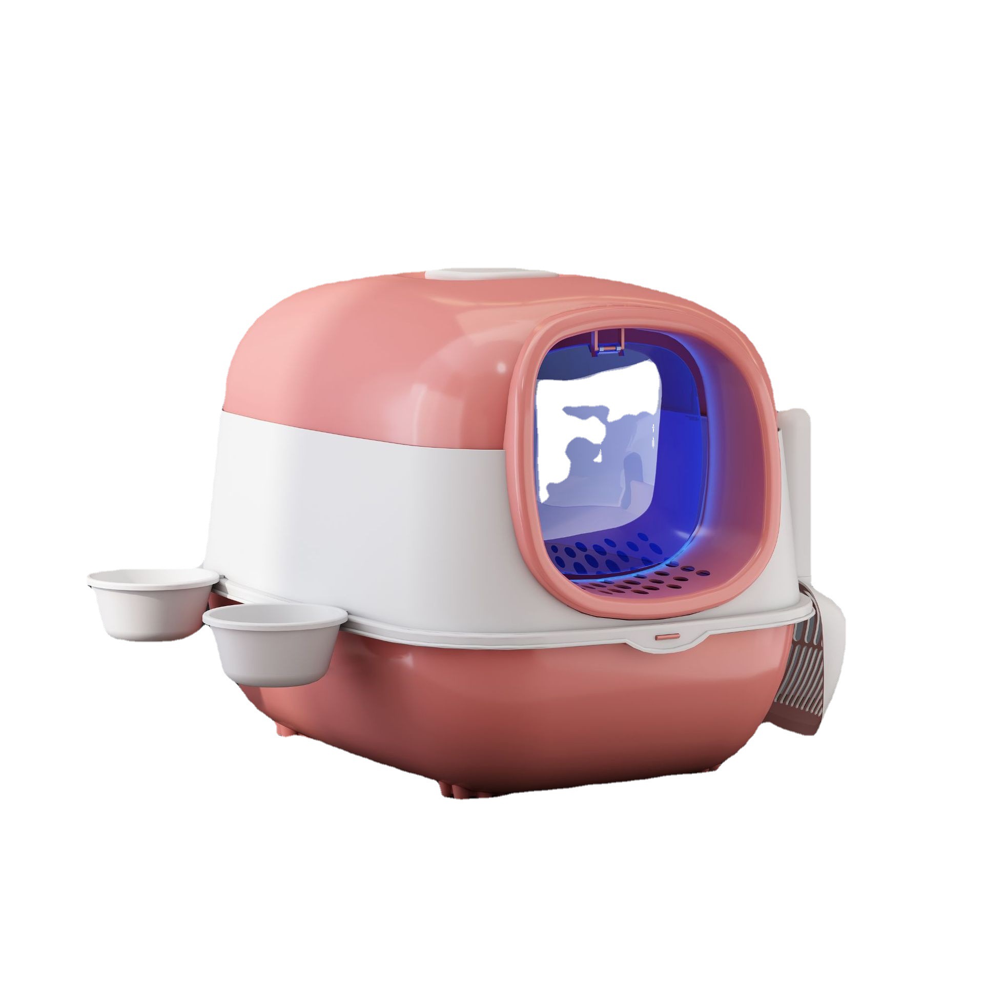 Caja de arena de gato cerrado nueva fábrica UV antibacteriano grande anti-Splash grasa gato inodoro mascotas suministros