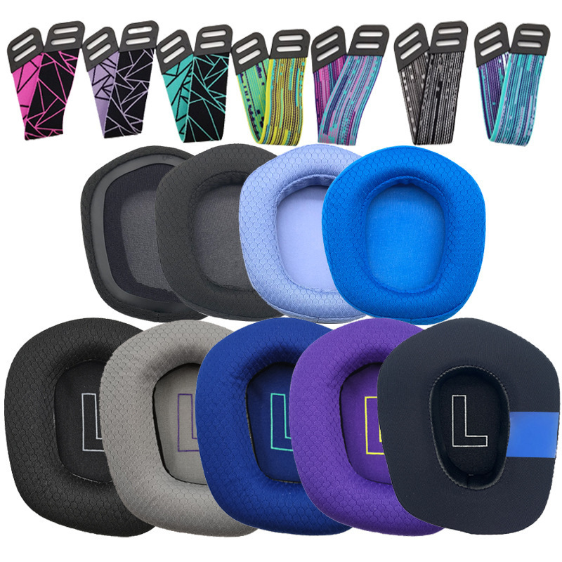 Suitable for Logitech G335 G733 Earmuffs Earmuffs Mesh Headphone Covers Sponge Covers Ear Pad Protective Covers Suitable for Logitech G335 G733 Earmuffs Earmuffs Mesh Headphone Covers Sponge Covers Ear Pad Protective Covers