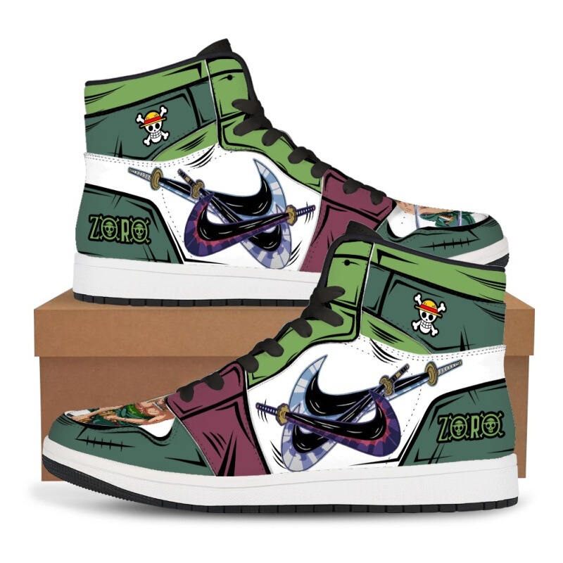 Independent Station Animation One Piece Huo Shadow Animation Basketball shoes Sports Casual Shoes Printable LOGO