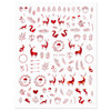 Nail stickers, Christmas fake nails contains rose for nails, 2022, pink gold, with snowflakes