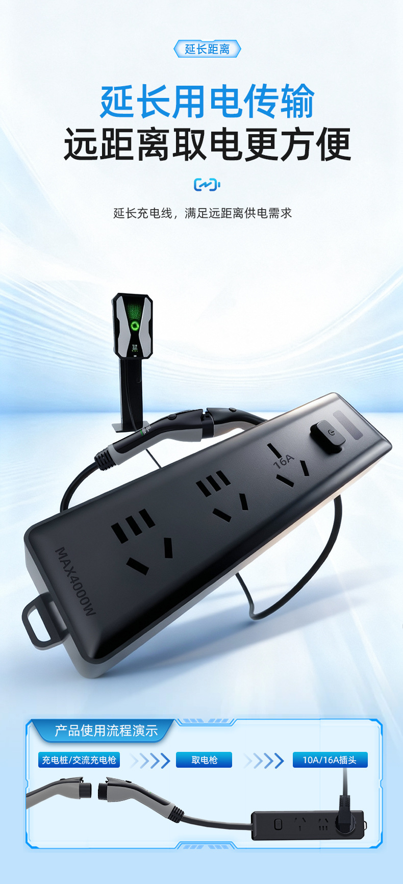 New Energy National Standard Gb Charging Station Power Extractor 220V Ac Charging Gun Power Adapter Electric Motorcycle Conversion Head