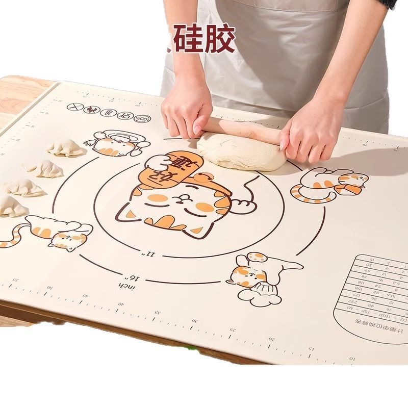 食品级家用擀面和面板垫子防滑加大号厨房案板烘焙硅胶揉面垫加厚|undefined