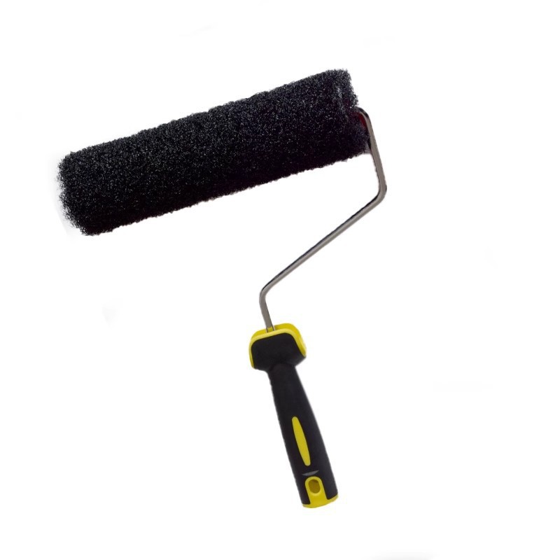 Cepillo de rodillo de cuero de tambor de patrón de 9 pulgadas, herramienta de nailon de seda negra, cepillo de piso, forma de barro de diatomeas, textura de anillo de alambre de cepillo