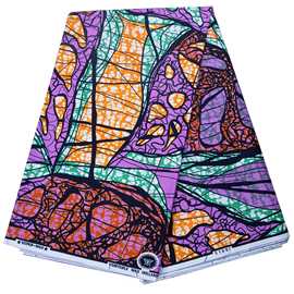 现货代发非洲蜡布双面涤纶几何印花面料african fabric外贸布料