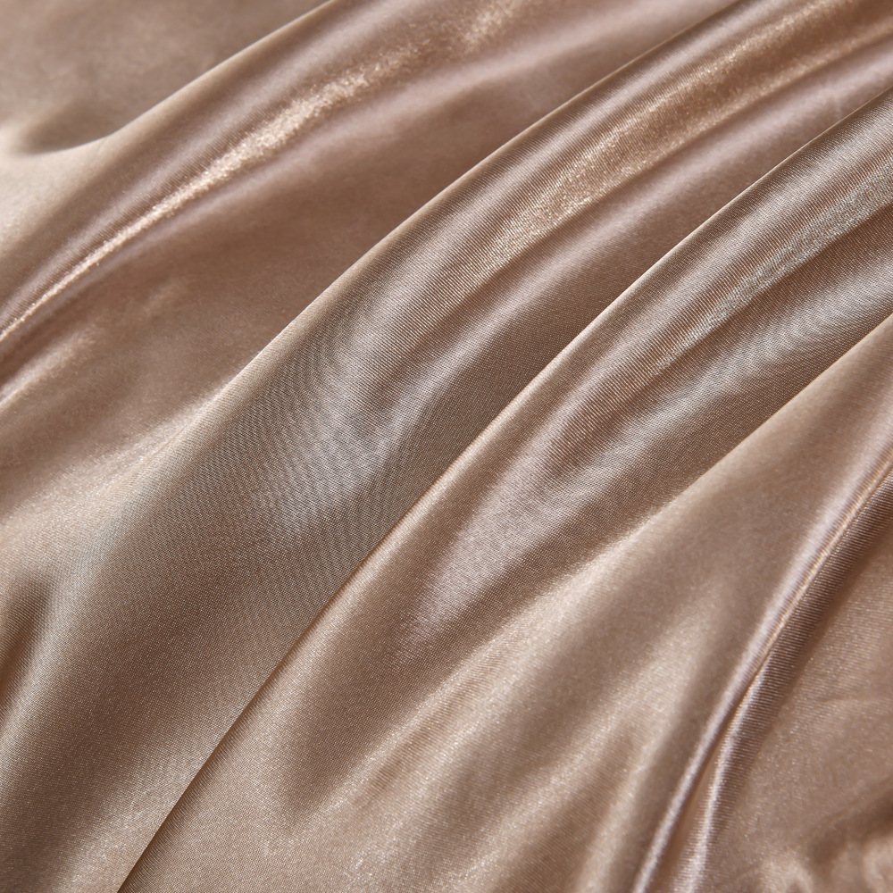 Bright satin pillowcase size bedding 90 color DINK fabric_voghion.com
