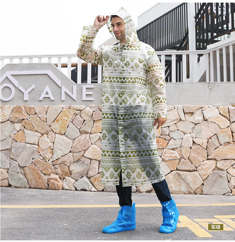 mefine Mingjia EVA Fashion Outdoor Travel Hiking Raincoat, personalized patterned printed non-disposable raincoat detail image 9