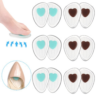 Foot protection half-size pad transparent GEL high elastic shock absorption slow pressure wave texture wear-resistant Crystal invisible forefoot pad