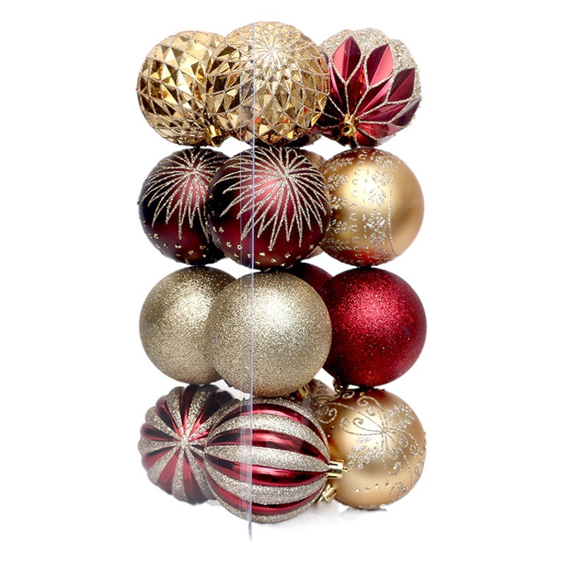 Transfronteriza nuevas decoraciones de Navidad 8CM/16 boutique pintado bolas de Navidad traje adornos de árbol de Navidad