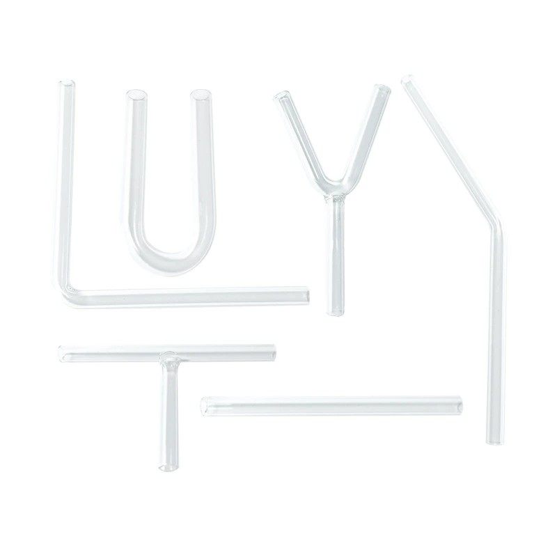 Стеклянный катетер T-типа Y-типа L-типа соединение небольшой катетер прямой трубы локоть острый угол прямой угол тупого угла лабораторный воздуховод