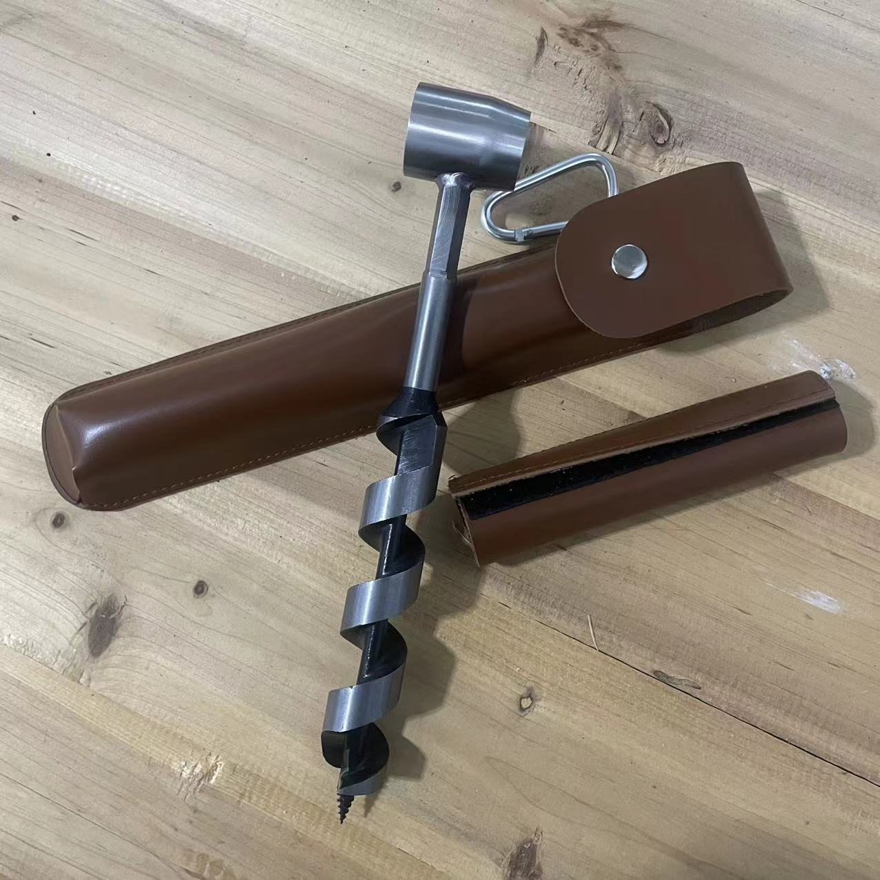 加长款手工支罗钻头户外手工钻头露营野营工具木工手动支罗钻打孔