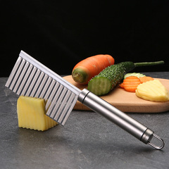 304 stainless steel kitchen french fries potato cucumber slicing dicing wave knife wave cut sawtooth knife ripple knife