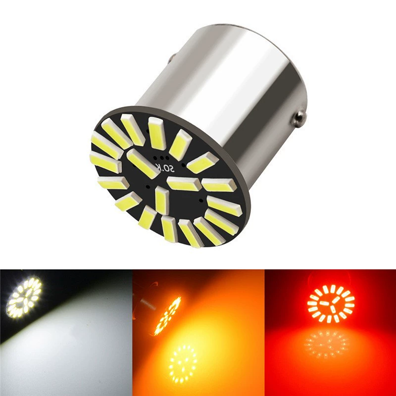 Автомобильные светодиодные лампы 1156 1157 4014 18SMD высокой яркости для заднего хода и поворотников, хит продаж, всегда в наличии