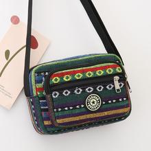 时尚新款民族风帆布女单肩包斜挎女潮包休闲女妈妈零钱包百搭