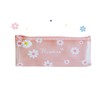 Transparent brand pencil case, capacious retro storage bag, flowered, Korean style