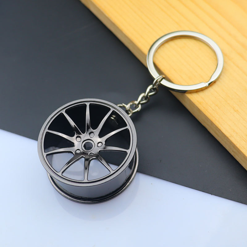 Simple Style Car Wheel Metal Unisex Bag Pendant Keychain display picture 5