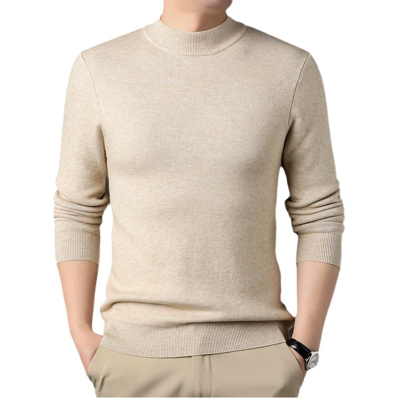 Весенняя и осенняя мужские трикотажные изделия с половинным воротом мужские повседневные мужские свитера нижние рубашки мужские платья с длинными рукавами