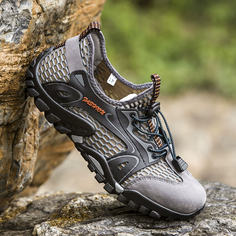 Чистая обувь мужская на открытом воздухе походная прогулка обувь 2021 лето новая сетка дышащая спортивная обувь мягкая подошва противоскользящая