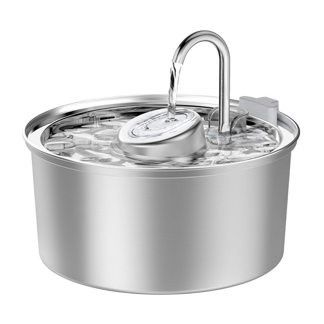 Fábrica directa 3.2L agua de acero inoxidable para mascotas filtración de carbón activado circulación automática silenciosa alimentador de agua para gatos y perros
