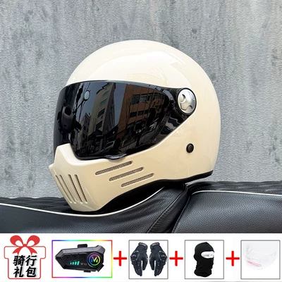 for All Seasons, with Bluetooth | Motosiklet kaskı (dəbilqə) - milky-white-tea-mirror-transparent-mirror-delivered-y10-soft-wheat-m