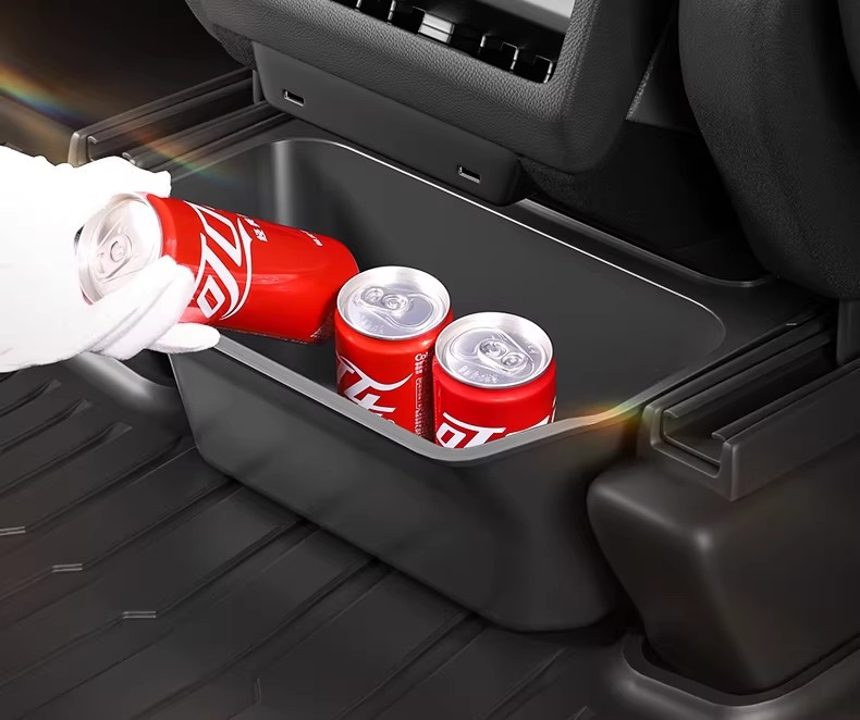 Suitable for the Updated Version of Tesla Model Y Armrest Box, Central Control Rear Storage Box, Storage Box, Car-Mounted Trash Can Wholesale
