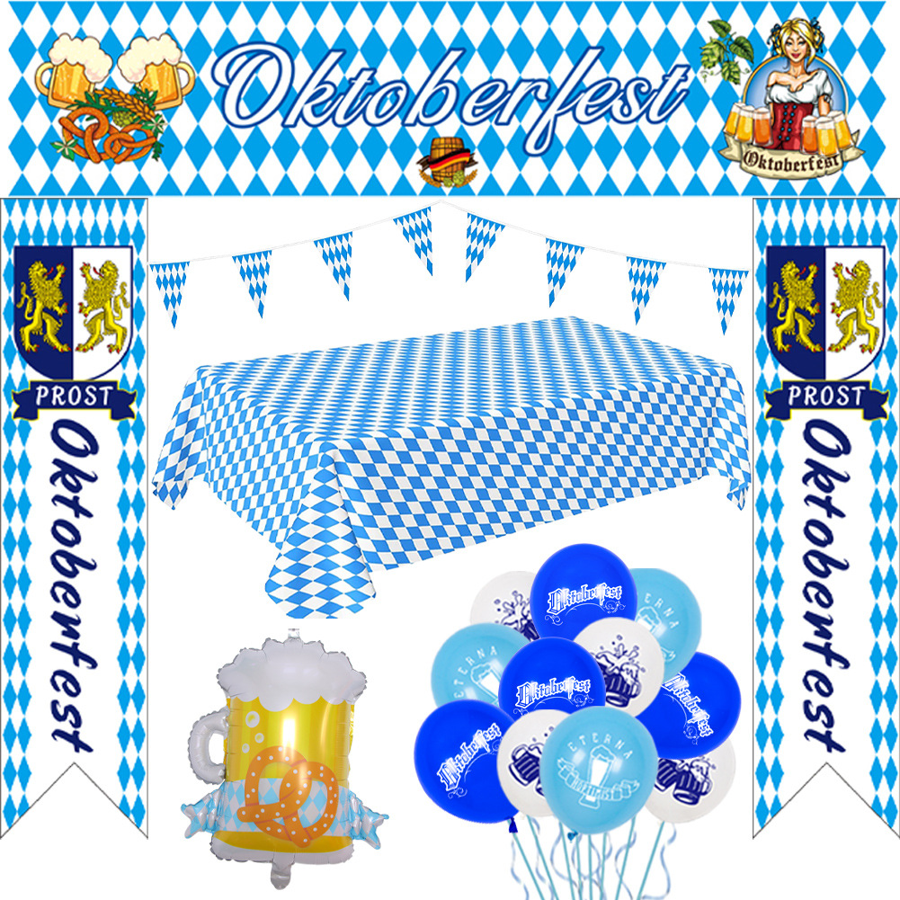 Fiesta de la cerveza Alemania Octubre Oktoberfest decoración de la fiesta globo bandera bandera festival October