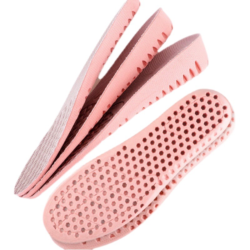 Plantillas para aumentar la altura con diseño de panal para mujer, cómodas y que no cansan, botas invisibles con suela blanda, absorbentes del sudor, sin olores, transpirables, totalmente acolchadas, amortiguadoras para deportes.