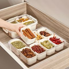 調味料新鮮保持プラスチック厨房密封箱香料収納箱食品級分形式透明雑穀調味料味付け