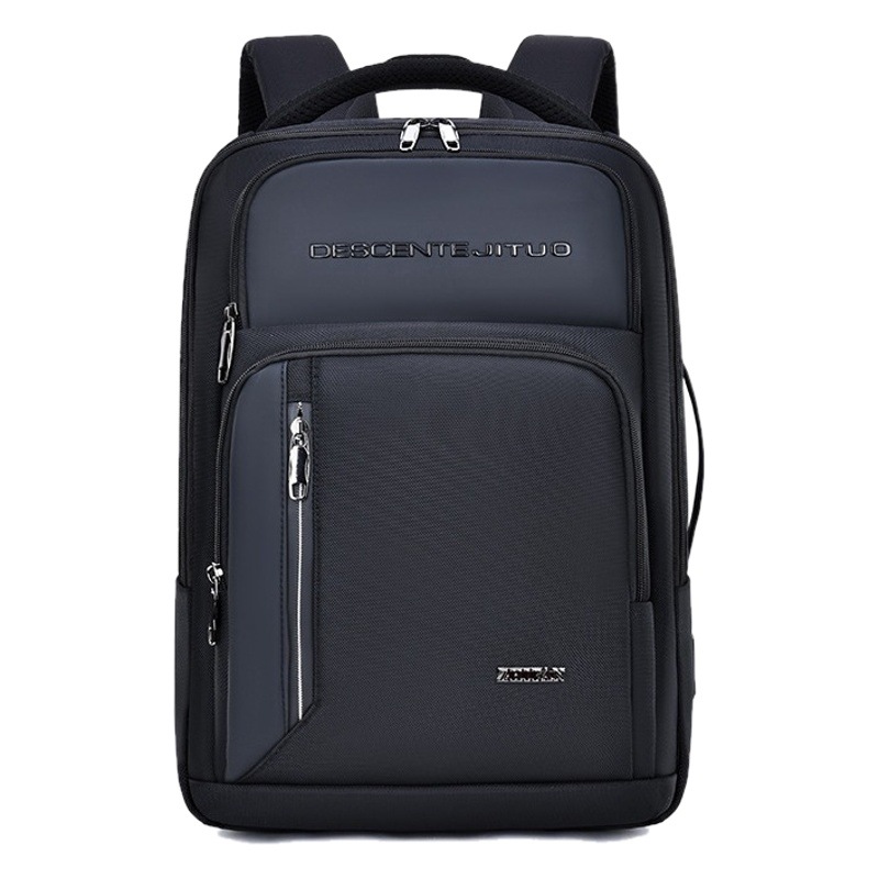 Large-Capacity Dual-Purpose Portable Men's Backpack for Commuting and Business, Rechargeable Computer Backpack with Breathable Back Pad