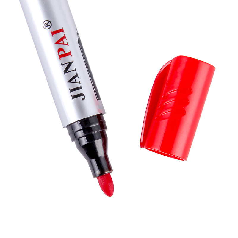 Marca de la espada marcador de cuatro colores al por mayor cabeza grande marcador aceitoso de gran capacidad pluma no borrable suministro directo de fábrica