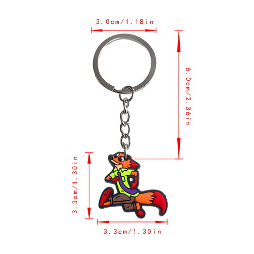 Crazy Animal City 20 key chains gift key chain accessories diy schoolbag pendant pvc soft rubber bag accessories