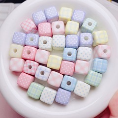 ビーズルースビーズ 2 アクリルスクエア花柄ビーズ DIY 手作りクリエイティブ装飾アクセサリー