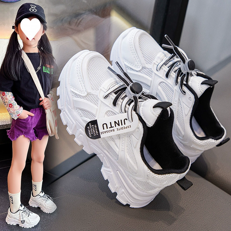 Нескользящие легкие дышащие белые туфли на мягкой подошве, весенне-летняя повседневная универсальная спортивная обувь для девочек в корейском стиле, обувь для папы