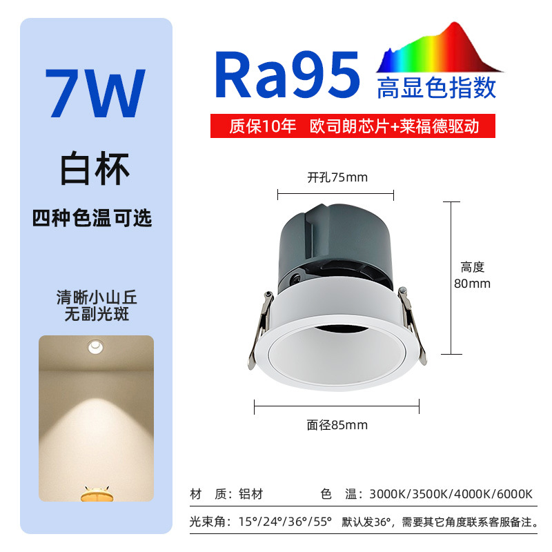 7w-white cup-osram chip-95 display