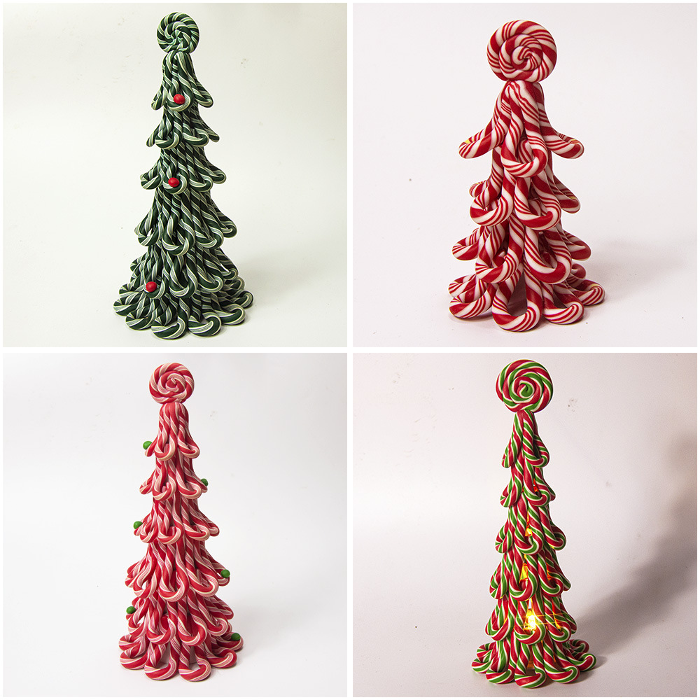Christmas decorations creative soft clay Christmas tree LED…