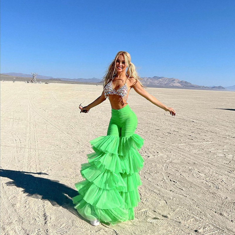 Cadena de Cuerpo Multicapa con Borlas Brillantes para Discoteca, Estilo Europeo y Americano, Joyería para el Pecho, Cadena de Cintura Sexy para Bikini de Playa