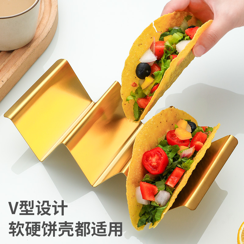 Transfronterizo spot w de acero inoxidable mexican pancake rack taco holder rack taco rack pancake rack