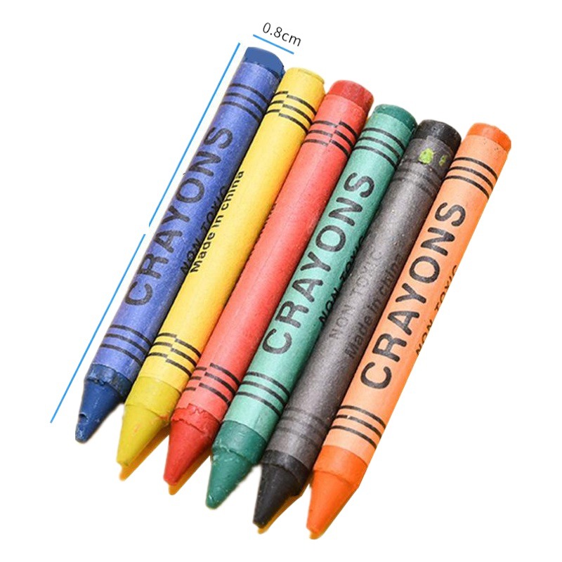 Creative student crayon set 6 color optional cartoon cute children graffiti crayon art brush