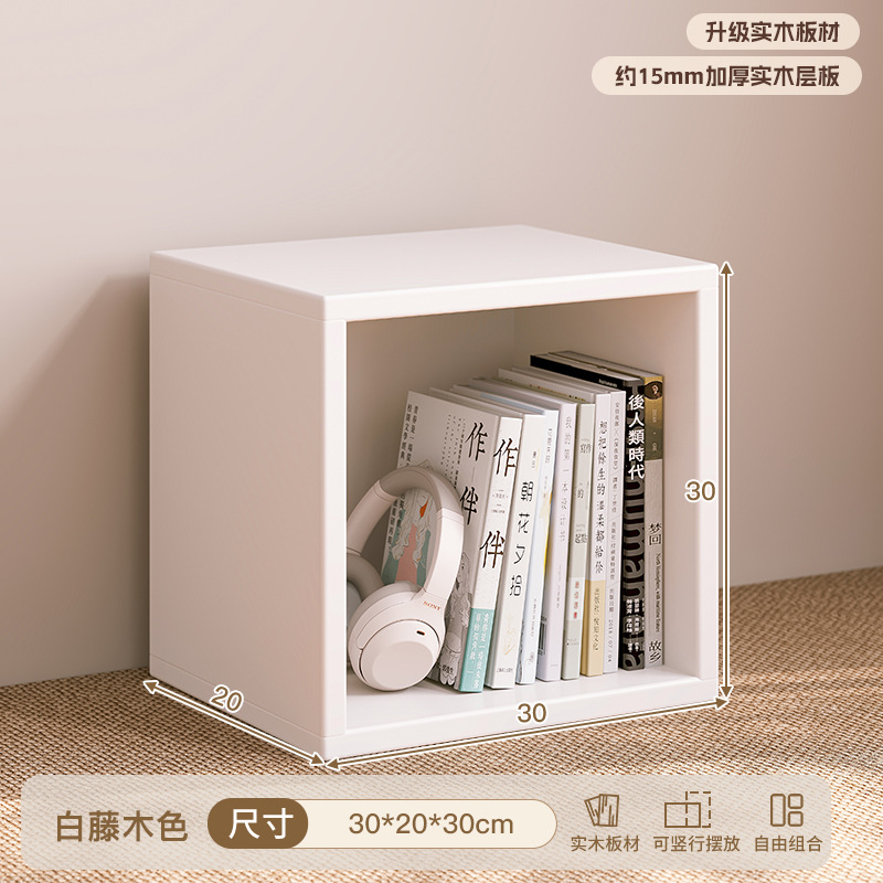 Estante de escritorio de madera maciza pequeño gabinete de montaje libre gabinete de almacenamiento de estudiantes mostrando escritorio gabinete de libros
