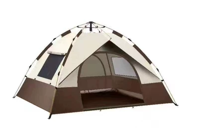 Rainproof Park Picnic Camping | Avtomobil dam çadırları - upgraded-cheese-color-matching-two-doors-and-two-windows-double