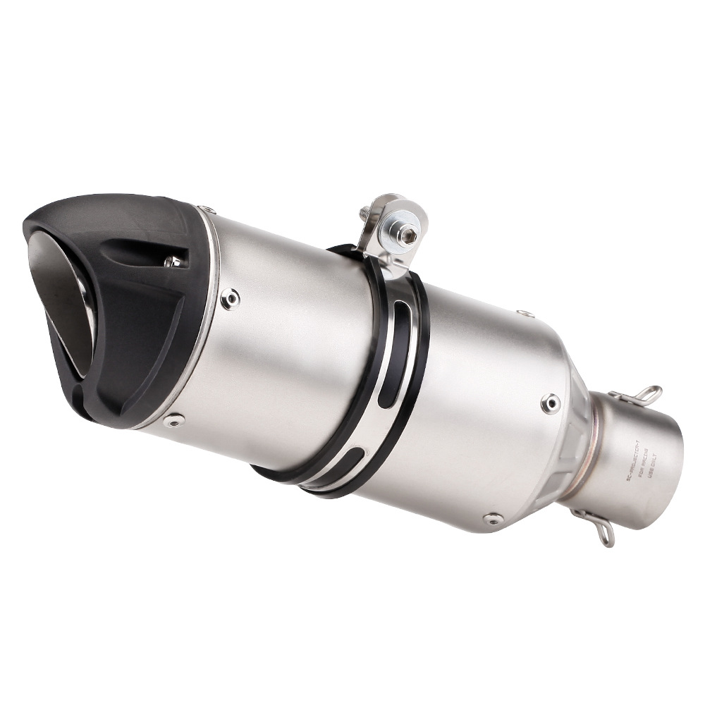 Motorcycle Exhaust Pipe Mt07 Front Section Sc Duckbill Tail Section 675Sr Cbr400 Rc390 2014-2024
