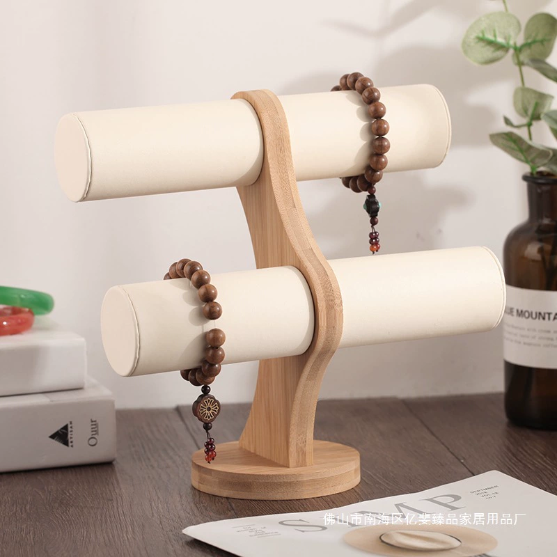 Бамбуковая однослойная подставка для браслетов, трехслойная подставка для браслетов, реквизит для демонстрации часов, браслеты, резинки для волос, повязки на голову, подставки для ювелирных изделий, подставки для ювелирных изделий